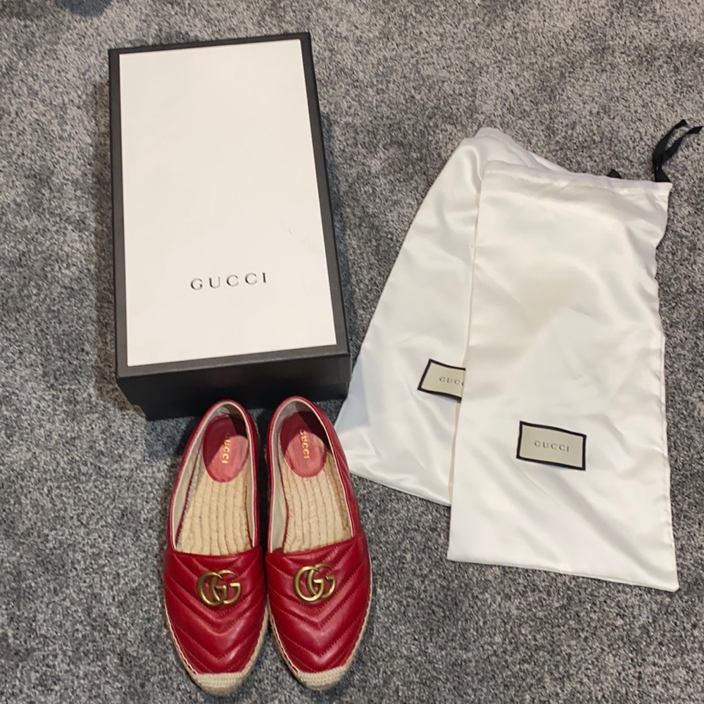 Gucci leather Espadrilles.